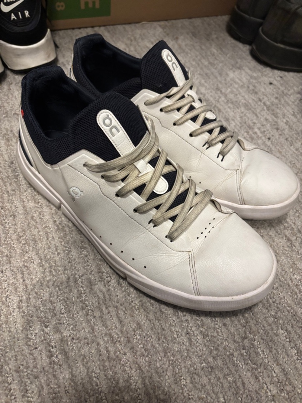 On Running The Roger White and Navy Men’s Sneakers